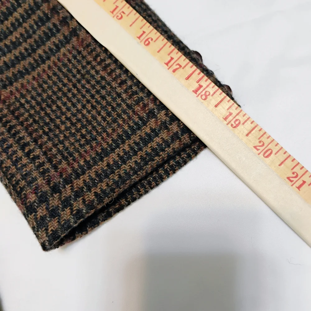 Men's Short Stature/Boys Husky John Weitz Vintage Brown Plaid Blazer - Picture 11 of 16